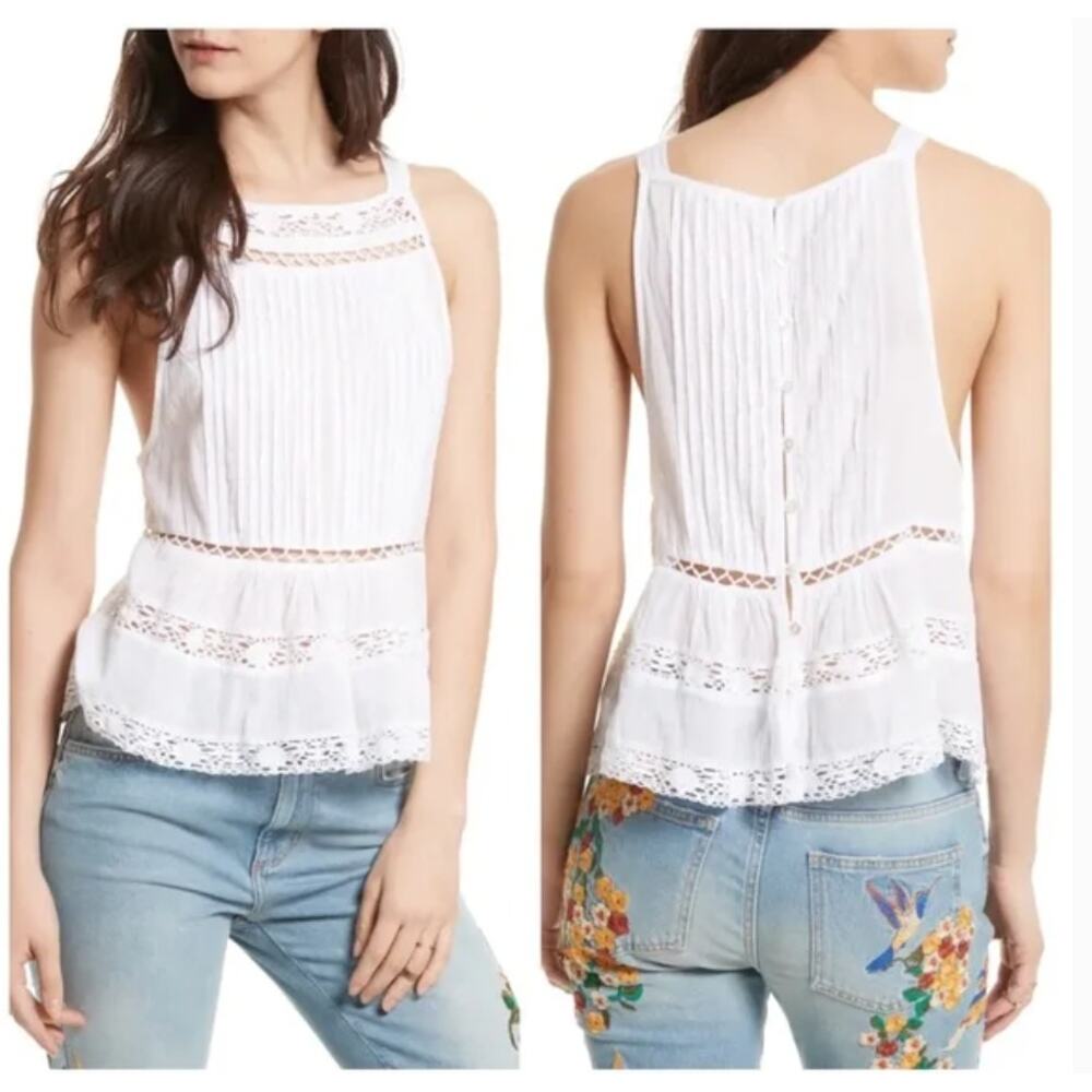 FREE PEOPLE Constant Crush Accordian Pleats Top #OB503807 - Size XS